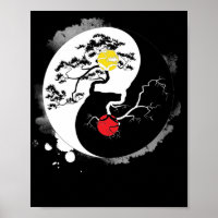 Yin Yang Bonsai Tree Japanse boeddhist Zen