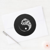 Yin Yang Bonsai Tree Japanse boeddhist Zen Ronde Sticker (Envelop)
