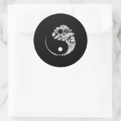 Yin Yang Bonsai Tree Japanse boeddhist Zen Ronde Sticker (Tas)