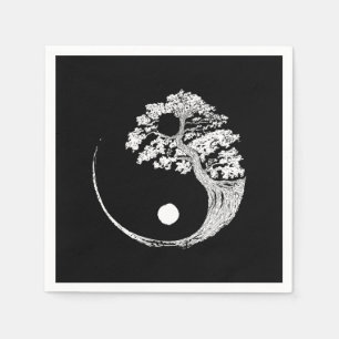 Yin Yang Bonsai Tree Japanse boeddhist Zen Servet