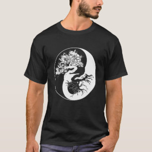 Yin Yang Bonsai Tree Japanse boeddhist Zen T-shirt