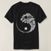 Yin Yang Bonsai Tree Japanse boeddhist Zen T-shirt (Design voorkant)