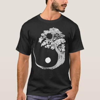 Yin Yang Bonsai Tree Japanse boeddhist Zen T-shirt