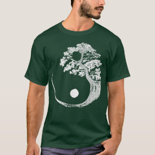 Yin Yang Bonsai Tree Japanse boeddhist Zen T-shirt