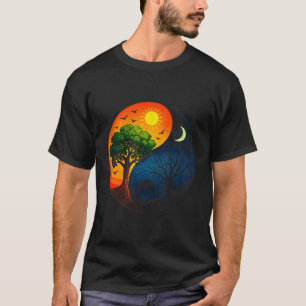 Yin Yang Boom - Meditatie Yoga Boeddhistisch Symbo T-shirt