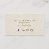 Yin Yang-boom van het leven - kleurrijke bladeren Visitekaartje (Achterkant)