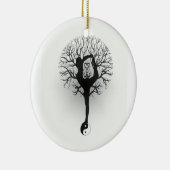 Yin Yang, Boom van het leven, Vrouwen, Yoga Keramisch Ornament (Rechts)