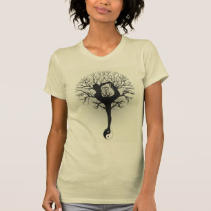 Yin Yang, Boom van het leven, Vrouwen, Yoga T-shirt