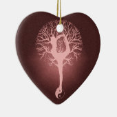 Yin yang, boom van het leven, yoga, harmonie keramisch ornament (Rechts)