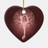 Yin yang, boom van het leven, yoga, harmonie keramisch ornament (Achterkant)