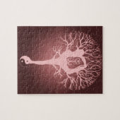 Yin yang, boom van het leven, yoga, harmonie legpuzzel (Horizontaal)