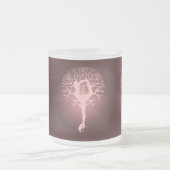 Yin yang, boom van het leven, yoga, harmonie matglas koffiemok (Center)