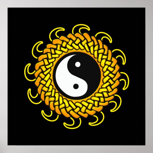 Yin Yang Braided Sun Poster (Voorkant)