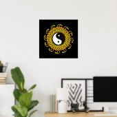 Yin Yang Braided Sun Poster (Thuiskantoor)