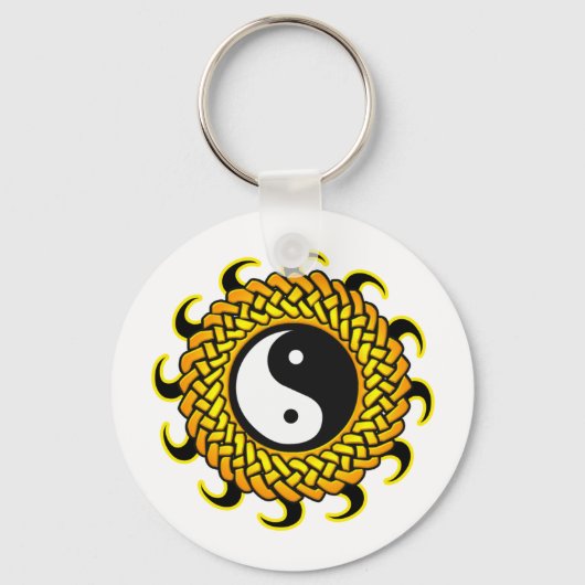 Yin Yang Braided Sun Sleutelhanger (Voorkant)