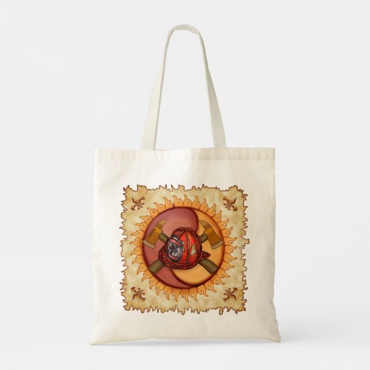 Yin Yang brandweerman canvas tas (Achterkant)