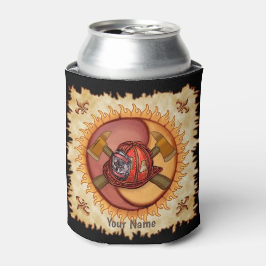 Yin Yang brandweerman koelbox Blikjeskoeler (Blikje Voorkant)