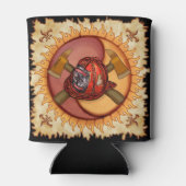 Yin Yang brandweerman koelbox Blikjeskoeler (Achterkant)