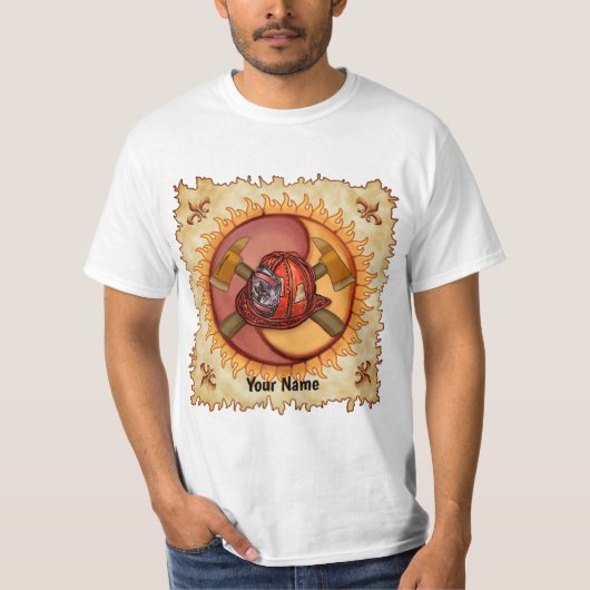 Yin Yang Brandweerman t-shirt (Voorkant)
