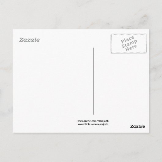 Yin-Yang Briefkaart, Golden Ring en Blauwe mozaïek Briefkaart (Achterkant)