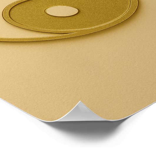 Yin Yang Bronze Ivoor Poster (Hoek)