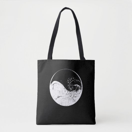 Yin Yang Buddhism Taoism Gift Surfing Beach Wave Tote Bag (Voorkant)