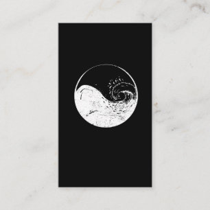 Yin Yang Buddhism Taoism Gift Surfing Beach Wave Visitekaartje