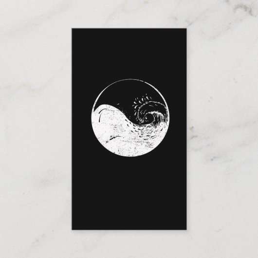 Yin Yang Buddhism Taoism Gift Surfing Beach Wave Visitekaartje (Voorkant)
