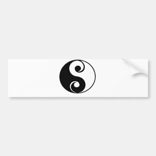 Yin Yang Bumpersticker (Voorkant)