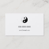 Yin Yang Business Card Template Visitekaartje (Achterkant)