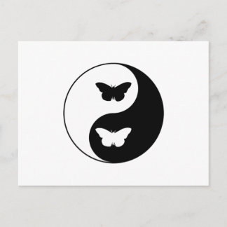 Yin Yang Butterfly Briefkaart