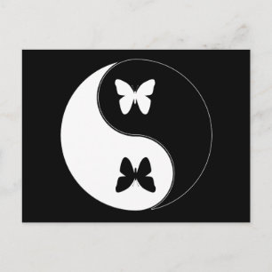 Yin Yang Butterfly Briefkaart
