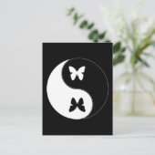 Yin Yang Butterfly Briefkaart (Staand voorkant)