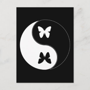 Yin Yang Butterfly Briefkaart
