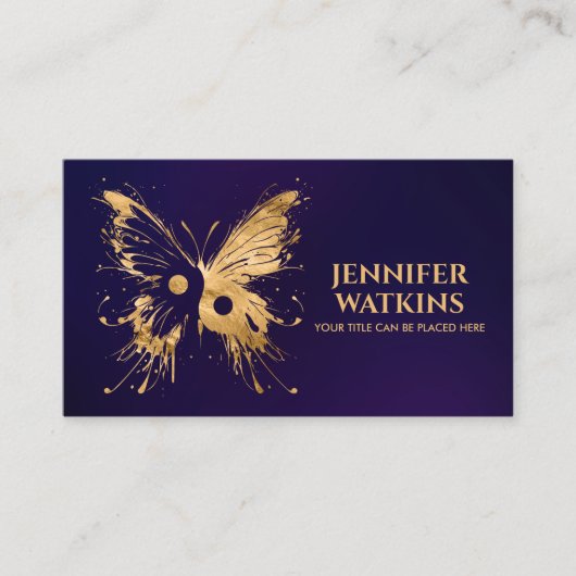 Yin Yang Butterfly - Evenwicht tijdens de vlucht Visitekaartje (Voorkant)