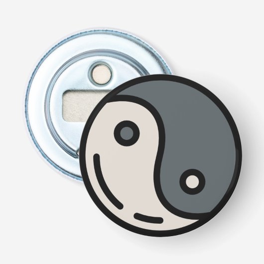 yin-yang button flesopener (Voorkant)