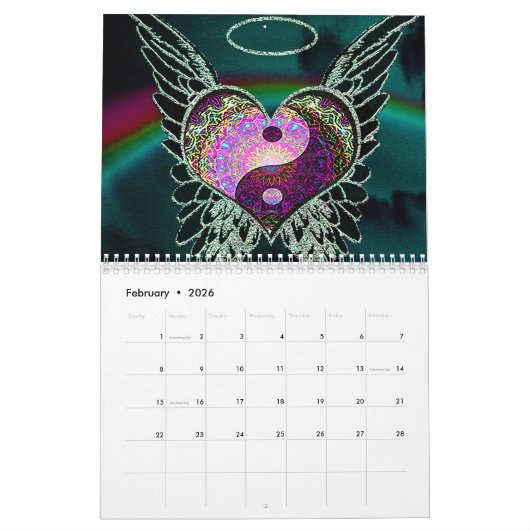 Yin Yang Calendar Kalender (Feb 2026)
