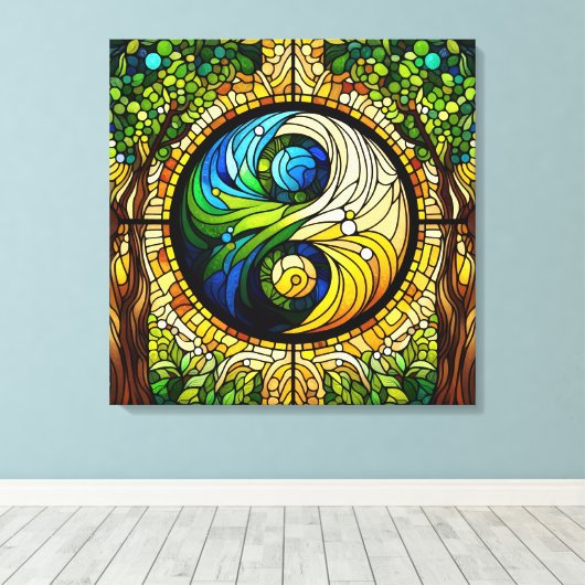 Yin Yang Canvas Kunst (Insitu (Houten vloer))