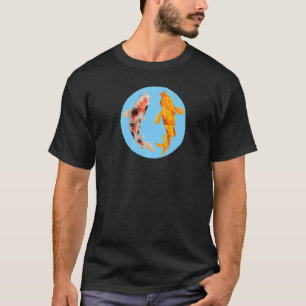 Yin Yang Carp Balance Taijitu Japanse Nishikigoi T-shirt
