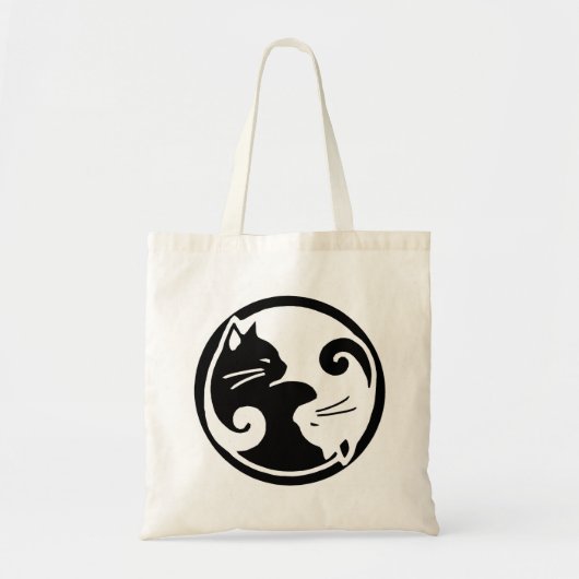 Yin Yang Cat Budget Canvas tas (Voorkant)