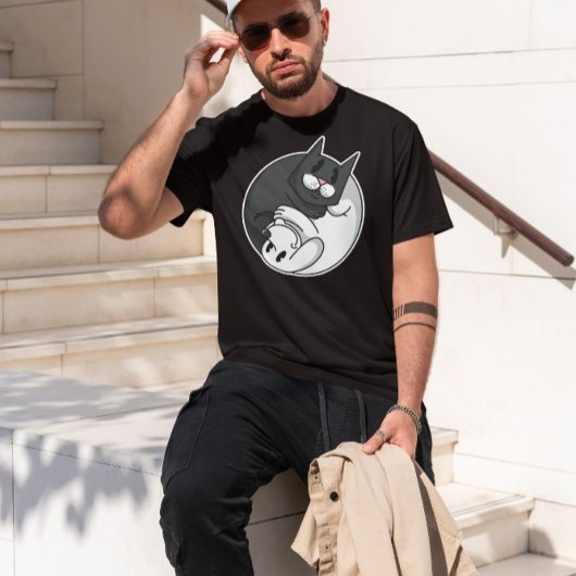 Yin Yang Cat en Dog Cute T-shirt
