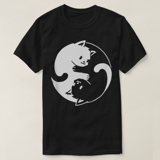 Yin Yang Cat Shirt I Love Cats Gift for Cat Lover (Design voorkant)