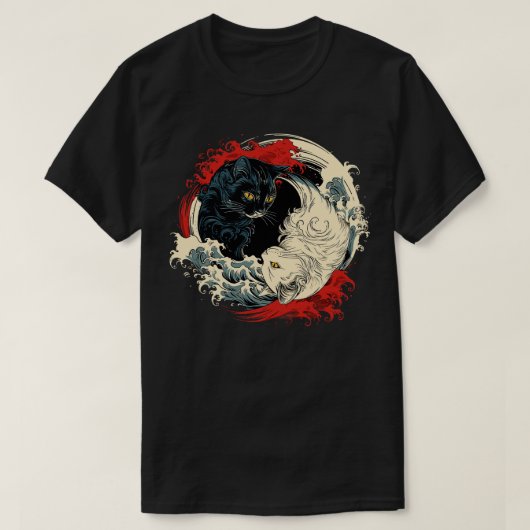 Yin yang cat t-shirt (Design voorkant)