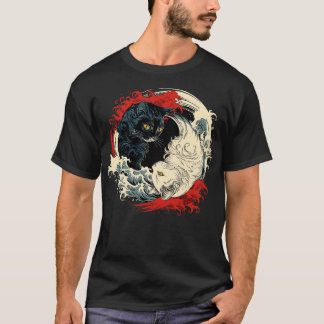 Yin yang cat t-shirt