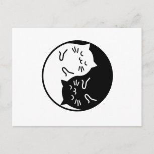 Yin Yang Cats Briefkaart