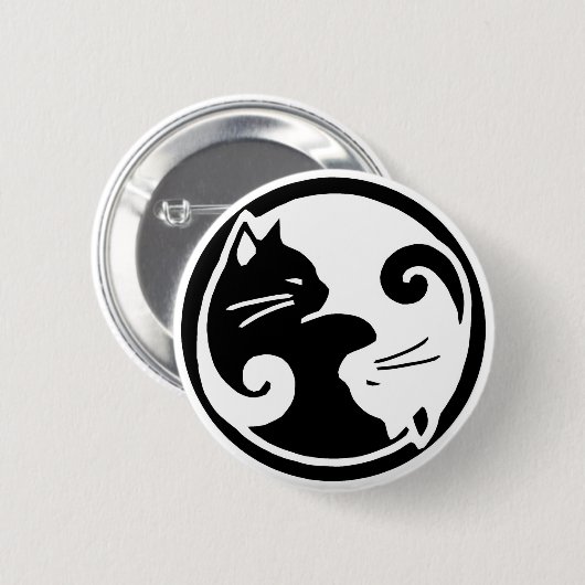 Yin Yang Cats Button (Voorkant /achterkant)