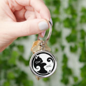 Yin Yang Cats Classy Sleutelhanger (Hand)