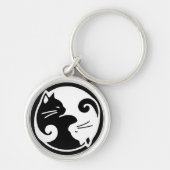 Yin Yang Cats Classy Sleutelhanger (Voorkant)