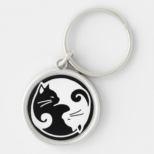Yin Yang Cats Classy Sleutelhanger (Voorkant)