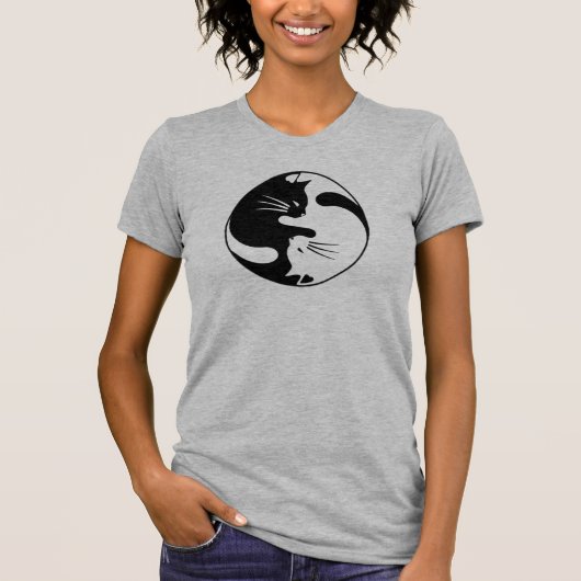 Yin Yang Cats - Cute Kittens Hugging and Palling T-shirt (Voorkant)